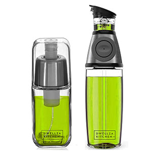 DWELLZA KITCHEN Olive Oil Dispenser and Oil Sprayer Reviews