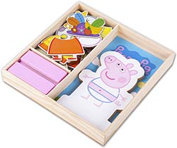 Peppa Pig Magnetic Wood Dress Up Puzzle