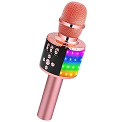 BONAOK Wireless Bluetooth Karaoke Microphone