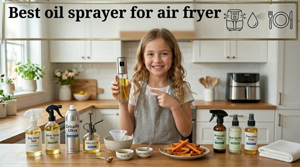 create a banner for Best oil sprayer for air fryer