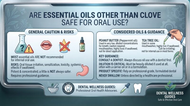 Are essential oils other than clove safe for oral use