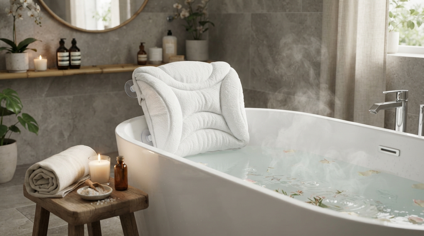 Best bath pillow for straight back tub