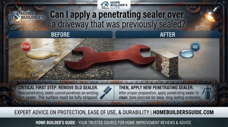 Can I apply a penetrating sealer over a driveway that was previously sealed