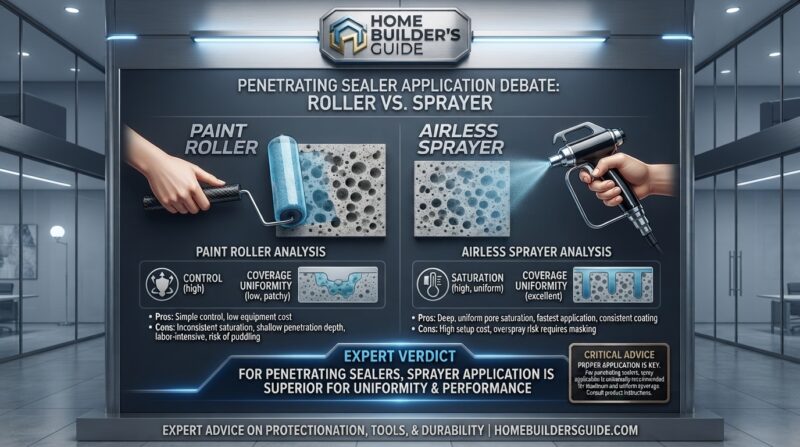 Can I apply penetrating sealer with a paint roller instead of a sprayer