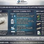 Can I clean and reuse my roller cover after applying penetrating sealer?