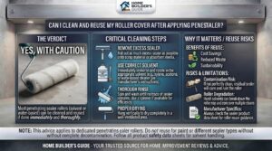 Can I clean and reuse my roller cover after applying penetrating sealer?