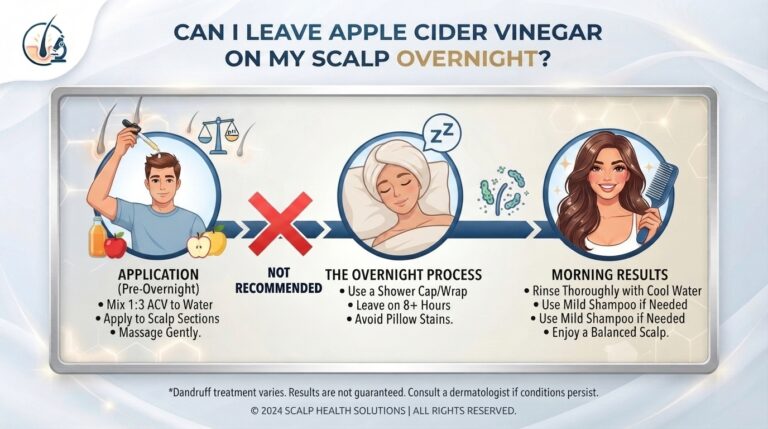 Can I leave apple cider vinegar on my scalp overnight?