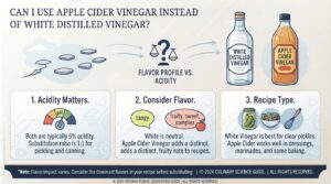 Can I use apple cider vinegar instead of white distilled vinegar