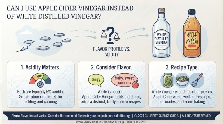 Can I use apple cider vinegar instead of white distilled vinegar?