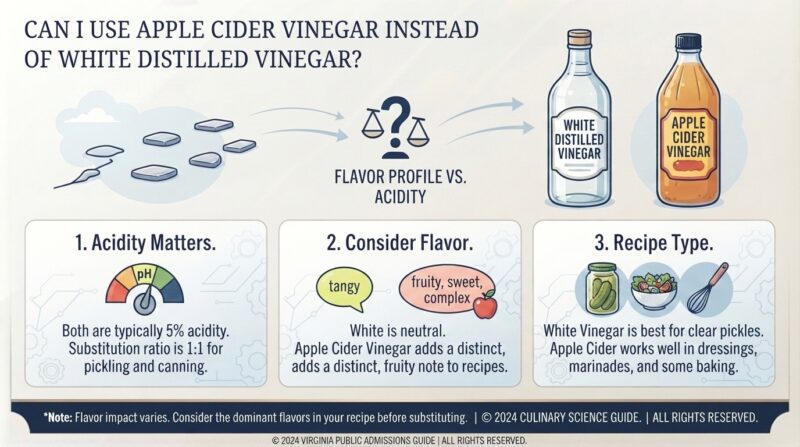 Can I use apple cider vinegar instead of white distilled vinegar