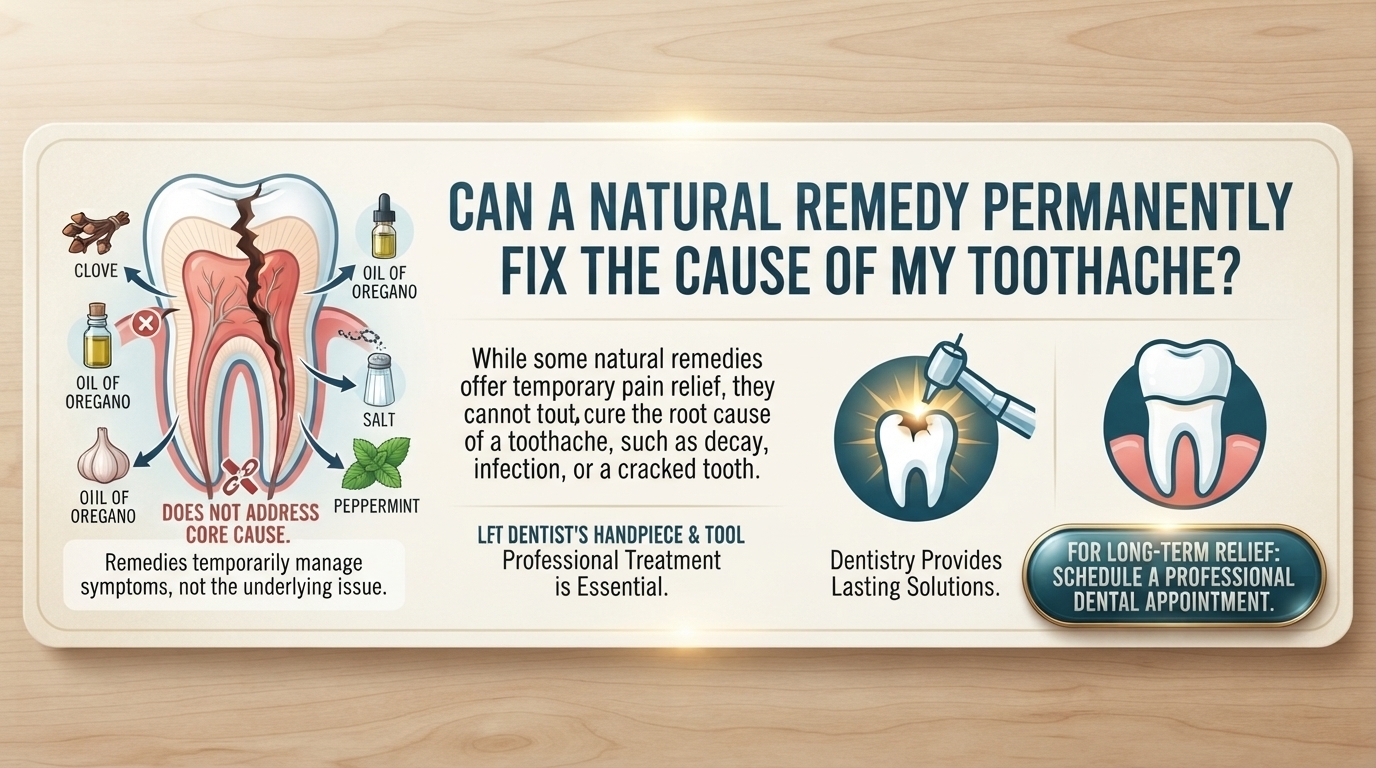 Can a natural remedy permanently fix the cause of my toothache
