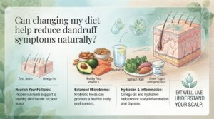 Can changing my diet help reduce dandruff symptoms naturally