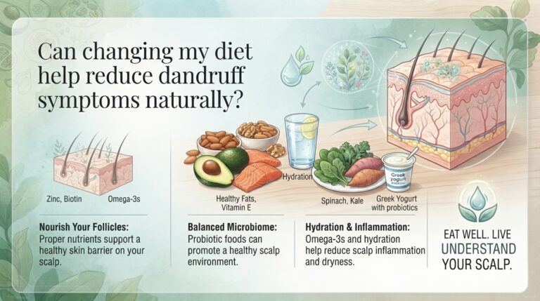 Can changing my diet help reduce dandruff symptoms naturally