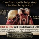 Can fresh garlic help stop a toothache quickly?