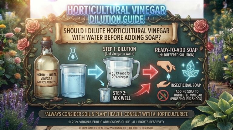 Should I dilute horticultural vinegar with water before adding soap?