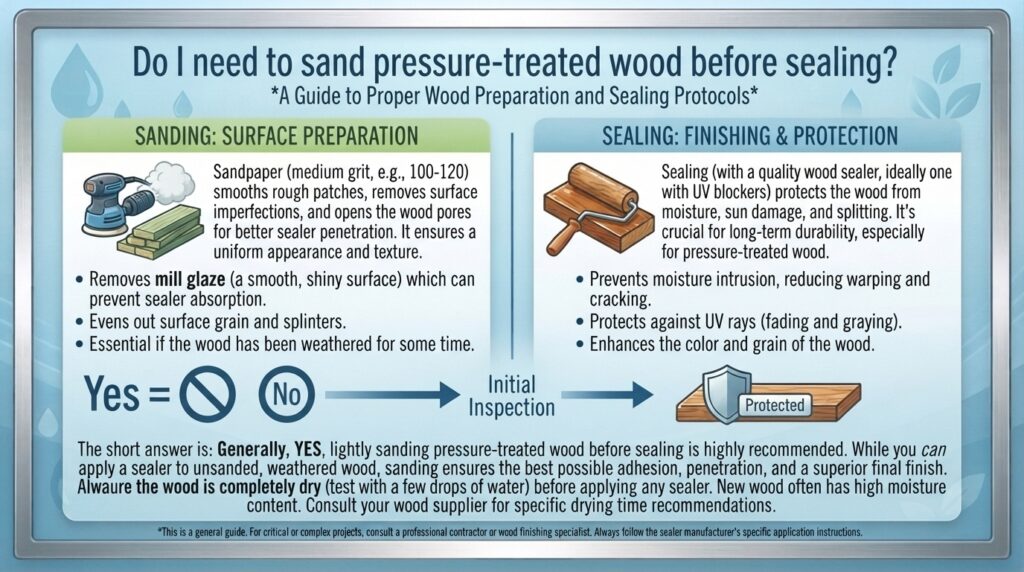  Do I need to sand pressure-treated wood before sealing