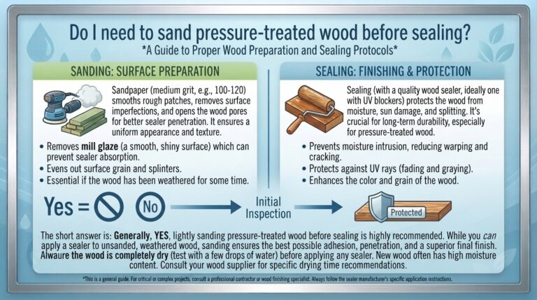  Do I need to sand pressure-treated wood before sealing?