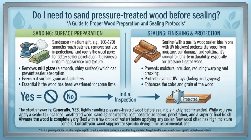  Do I need to sand pressure-treated wood before sealing
