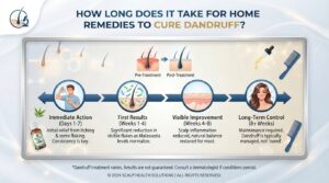 How long does it take for home remedies to cure dandruff