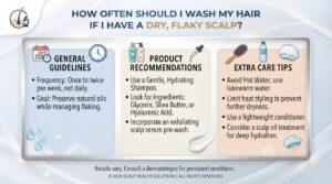 How often should I wash my hair if I have a dry, flaky scalp