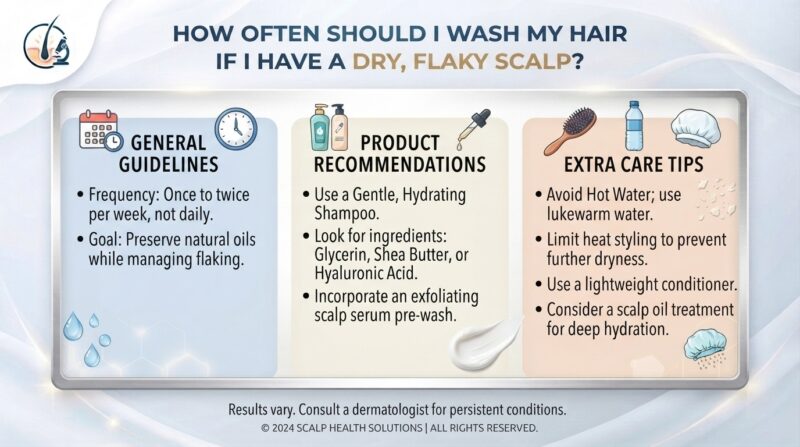 How often should I wash my hair if I have a dry, flaky scalp