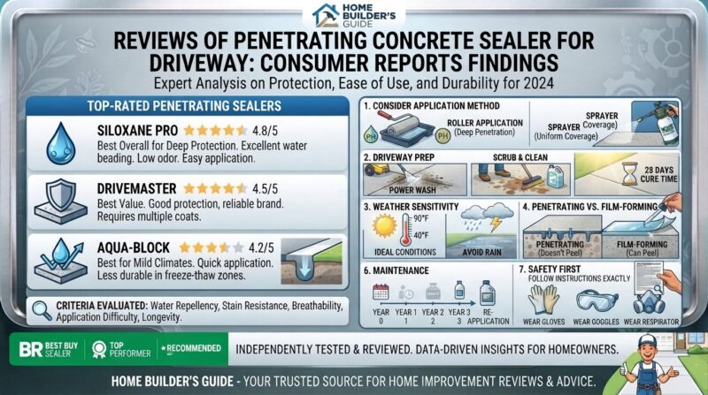 Reviews of penetrating concrete sealer for driveway consumer reports