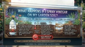 What happens if I spray vinegar on my garden soil
