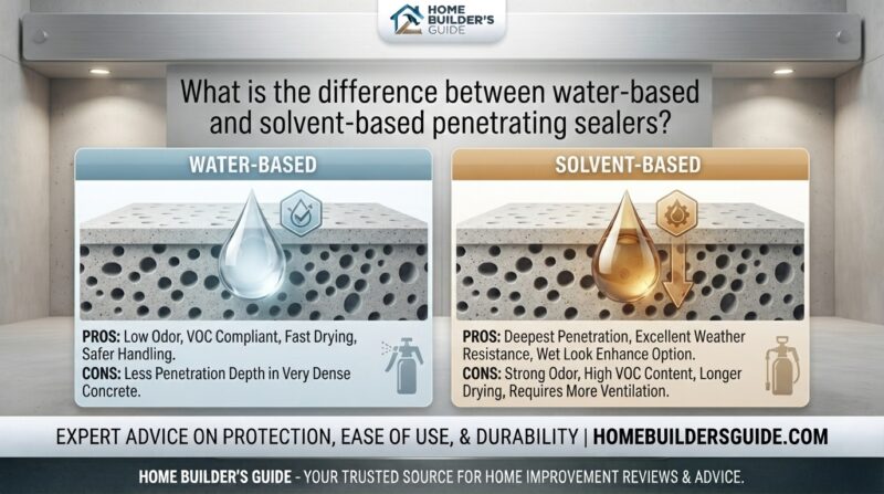 What is the difference between water-based and solvent-based penetrating sealers