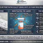 Why is my penetrating sealer turning white or foamy while rolling?