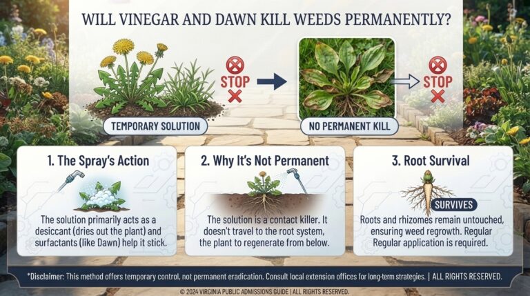 Will vinegar and Dawn kill weeds permanently?