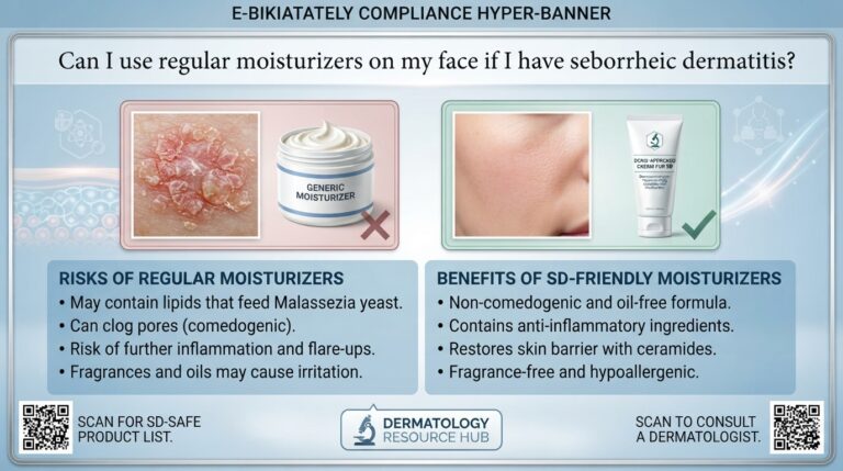 Can I use regular moisturizers on my face if I have seborrheic dermatitis?