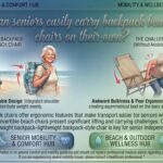 Can seniors easily carry backpack beach chairs on their own?