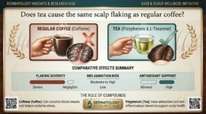 Does tea cause the same scalp flaking as regular coffee