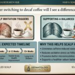 How long after switching to decaf coffee will I see a difference in my scalp?