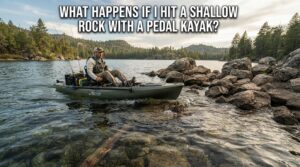 What happens if I hit a shallow rock with a pedal kayak?