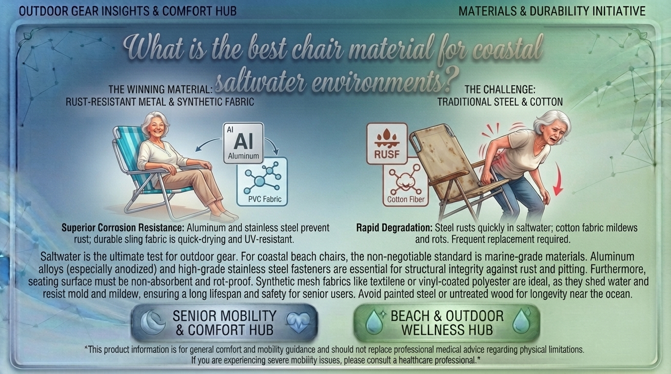 What is the best chair material for coastal saltwater environments