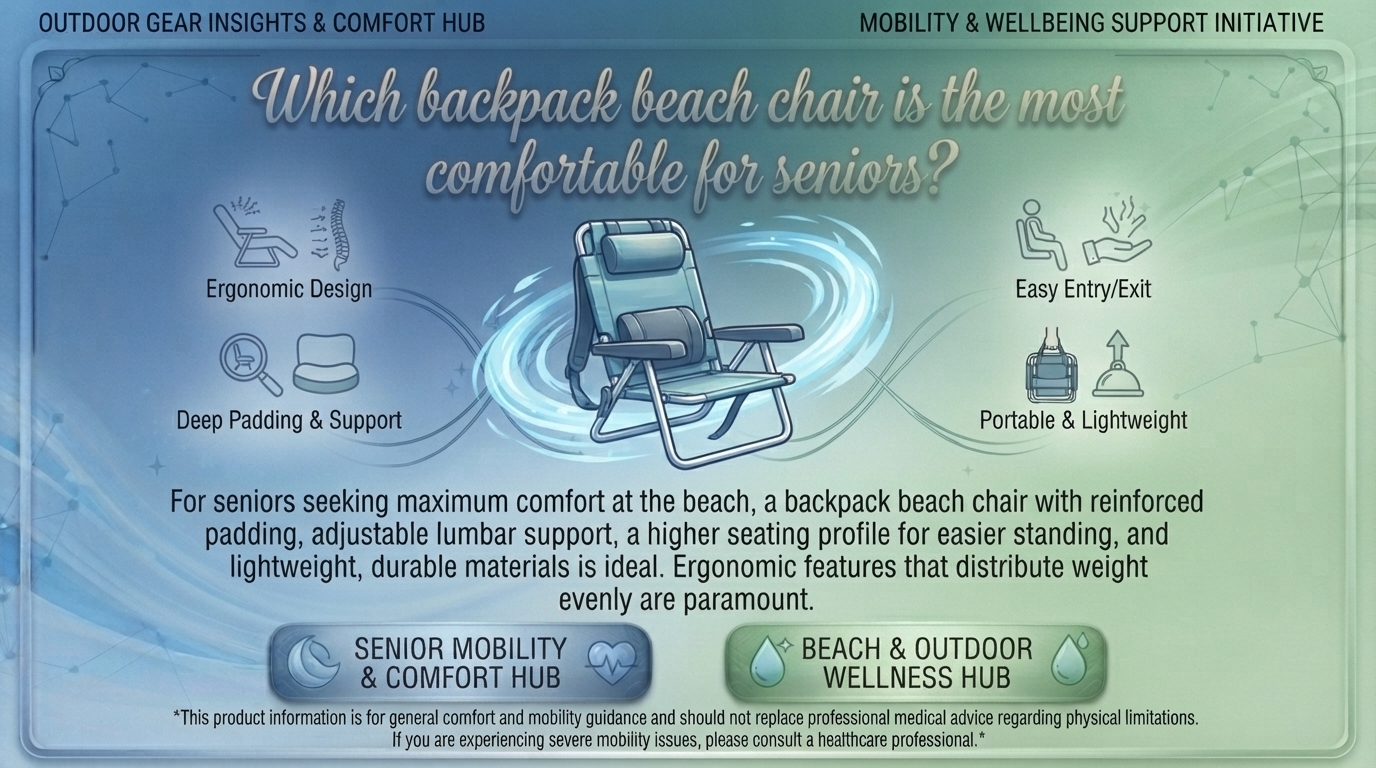 Which backpack beach chair is the most comfortable for seniors
