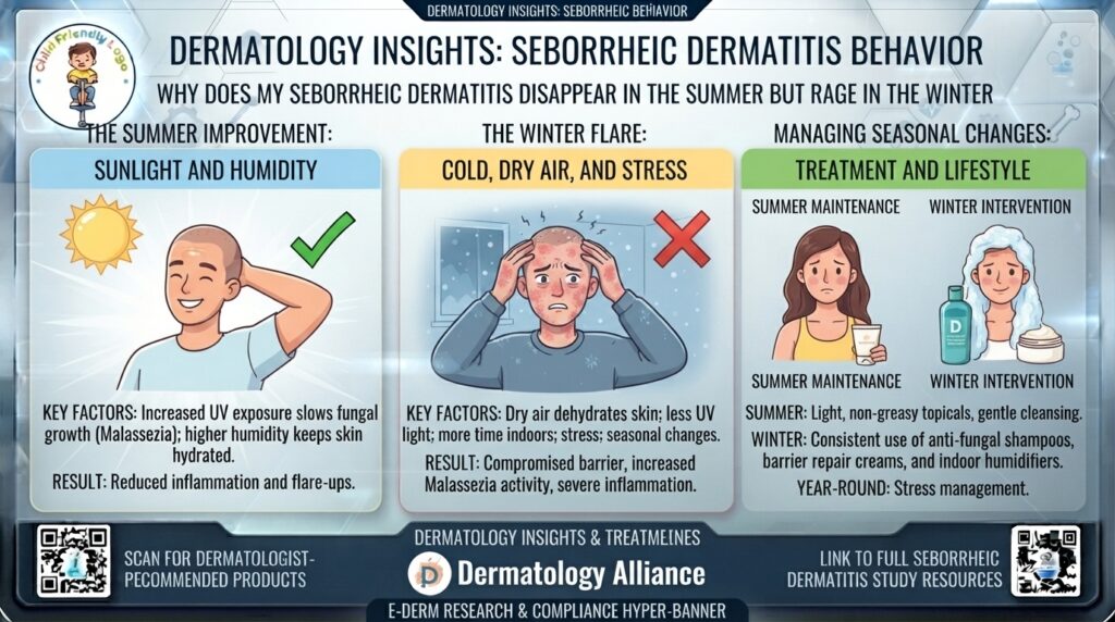 Why does my seborrheic dermatitis disappear in the summer but rage in the winter
