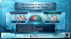 Will switching to decaf coffee stop my scalp from flaking?