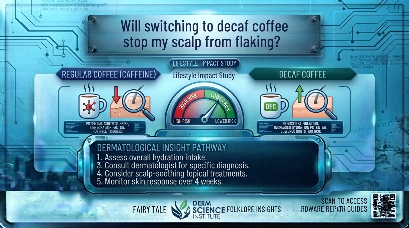 Will switching to decaf coffee stop my scalp from flaking
