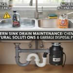 Can I use standard liquid drain cleaners in a kitchen sink with a garbage disposal?