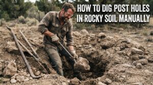 How to dig post holes in rocky soil manually