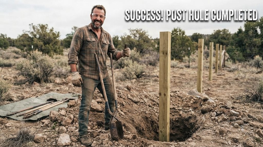 How to dig post holes in rocky soil manually