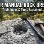 What is the easiest way to dig a post hole in solid rock without power tools?